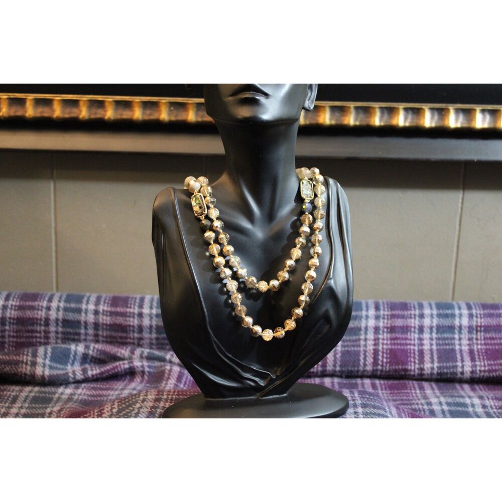 Faceted Glass Abalone Shell Continuous Strand Kno… - image 5